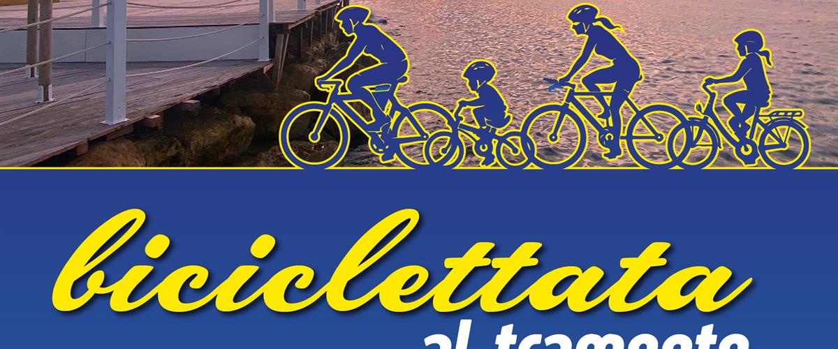 70X100 Biciclettata Al Tramonto